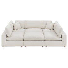 Load image into Gallery viewer, Commix 6-Piece Down Filled Overstuffed Boucle Fabric Sectional Sofa by Modway
