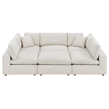 Load image into Gallery viewer, Commix Down Filled Overstuffed Boucle Fabric 6-Piece Sectional Sofa
