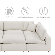 Load image into Gallery viewer, Commix 6-Piece Down Filled Overstuffed Boucle Fabric Sectional Sofa by Modway
