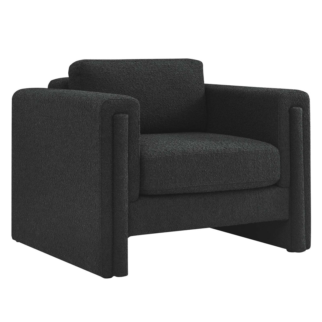 Visible Boucle Fabric Armchair