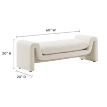 Load image into Gallery viewer, Waverly Boucle Fabric Bench by Modway
