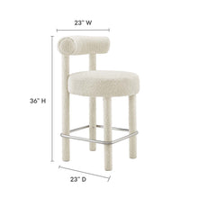 Load image into Gallery viewer, Toulouse Boucle Fabric Counter Stool by Modway
