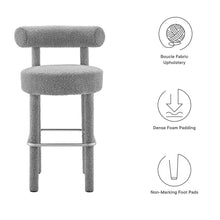 Load image into Gallery viewer, Toulouse Boucle Fabric Bar Stool by Modway
