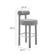 Load image into Gallery viewer, Toulouse Boucle Fabric Bar Stool by Modway
