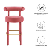 Load image into Gallery viewer, Toulouse Performance Velvet Bar Stool by Modway
