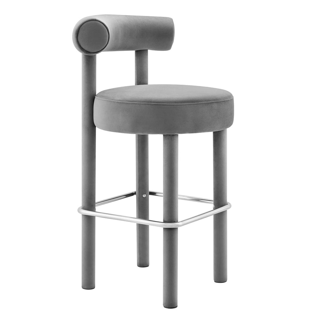Toulouse Performance Velvet Bar Stool by Modway