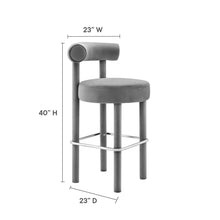 Load image into Gallery viewer, Toulouse Performance Velvet Bar Stool by Modway
