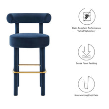 Load image into Gallery viewer, Toulouse Performance Velvet Bar Stool by Modway
