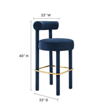 Load image into Gallery viewer, Toulouse Performance Velvet Bar Stool by Modway
