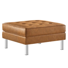 Load image into Gallery viewer, Loft Tufted Vegan Leather Armchair and Ottoman Set by Modway
