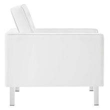 Load image into Gallery viewer, Loft Tufted Vegan Leather Armchair and Ottoman Set by Modway
