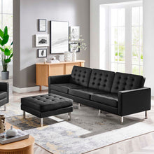 Load image into Gallery viewer, Loft Tufted Vegan Leather Sofa and Ottoman Set by Modway
