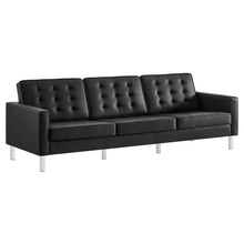 Load image into Gallery viewer, Loft Tufted Vegan Leather Sofa and Ottoman Set by Modway
