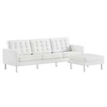 Load image into Gallery viewer, Loft Tufted Vegan Leather Sofa and Ottoman Set by Modway

