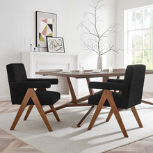 Load image into Gallery viewer, Lyra Boucle Fabric Dining Room Chair Set of 2 by Modway
