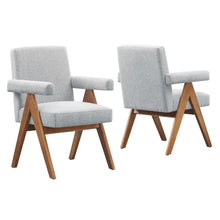 Load image into Gallery viewer, Lyra Fabric Dining Room Chair Set of 2 by Modway
