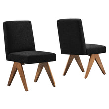 Load image into Gallery viewer, Lyra Boucle Fabric Dining Room Side Chair Set of 2 by Modway
