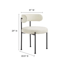 Load image into Gallery viewer, Albie Boucle Fabric Dining Chairs Set of 2 by Modway
