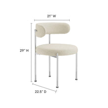 Load image into Gallery viewer, Albie Fabric Dining Chairs Set of 2 by Modway
