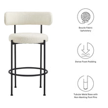 Load image into Gallery viewer, Albie Boucle Fabric Bar Stools Set of 2 by Modway
