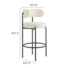 Load image into Gallery viewer, Albie Boucle Fabric Bar Stools Set of 2 by Modway
