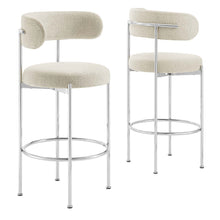 Load image into Gallery viewer, Albie Fabric Bar Stools Set of 2 by Modway
