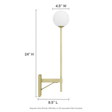 Load image into Gallery viewer, Riva White Globe Wall Sconce
