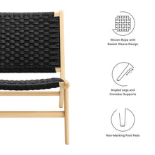 Load image into Gallery viewer, Saoirse Woven Rope Wood Accent Lounge Chair by Modway
