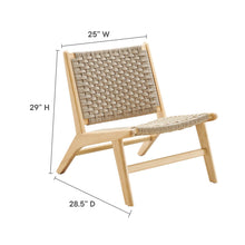 Load image into Gallery viewer, Saoirse Woven Rope Wood Accent Lounge Chair by Modway
