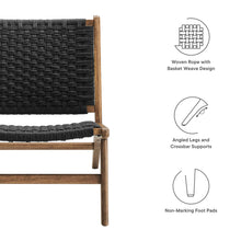Load image into Gallery viewer, Saoirse Woven Rope Wood Accent Lounge Chair by Modway
