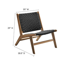 Load image into Gallery viewer, Saoirse Woven Rope Wood Accent Lounge Chair by Modway
