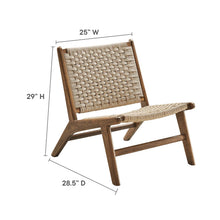 Load image into Gallery viewer, Saoirse Woven Rope Wood Accent Lounge Chair by Modway
