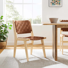 Load image into Gallery viewer, Saoirse Leather Wood Dining Side Chair Set of 2 by Modway
