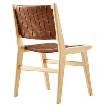 Load image into Gallery viewer, Saoirse Leather Wood Dining Side Chair Set of 2 by Modway
