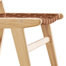 Load image into Gallery viewer, Saoirse Leather Wood Dining Side Chair Set of 2 by Modway
