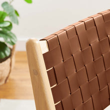 Load image into Gallery viewer, Saoirse Leather Wood Dining Side Chair Set of 2 by Modway
