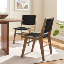 Load image into Gallery viewer, Saoirse Leather Wood Dining Side Chair Set of 2 by Modway
