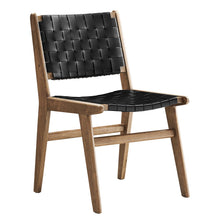 Load image into Gallery viewer, Saoirse Leather Wood Dining Side Chair Set of 2 by Modway
