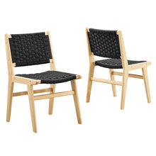 Load image into Gallery viewer, Saoirse Woven Rope Wood Dining Side Chair Set of 2 by Modway
