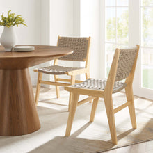 Load image into Gallery viewer, Saoirse Woven Rope Wood Dining Side Chair Set of 2 by Modway
