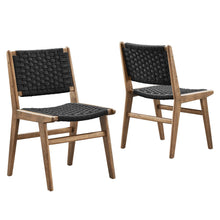 Load image into Gallery viewer, Saoirse Woven Rope Wood Dining Side Chair Set of 2 by Modway
