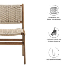 Load image into Gallery viewer, Saoirse Woven Rope Wood Dining Side Chair Set of 2 by Modway
