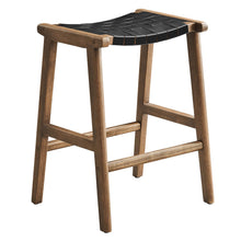 Load image into Gallery viewer, Saoirse Faux Leather Wood Counter Stool Set of 2 by Modway
