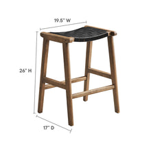 Load image into Gallery viewer, Saoirse Faux Leather Wood Counter Stool Set of 2 by Modway
