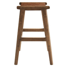 Load image into Gallery viewer, Saoirse Faux Leather Wood Counter Stool Set of 2 by Modway
