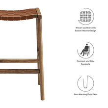 Load image into Gallery viewer, Saoirse Faux Leather Wood Counter Stool Set of 2 by Modway

