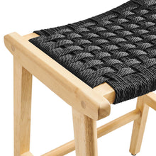 Load image into Gallery viewer, Saoirse Woven Rope Wood Counter Stool Set of 2 by Modway
