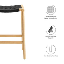 Load image into Gallery viewer, Saoirse Woven Rope Wood Counter Stool Set of 2 by Modway
