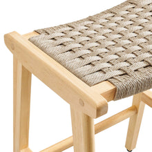 Load image into Gallery viewer, Saoirse Woven Rope Wood Counter Stool Set of 2 by Modway
