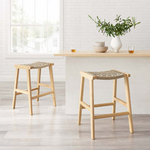 Load image into Gallery viewer, Saoirse Woven Rope Wood Counter Stool Set of 2 by Modway
